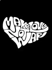 Белый наклейка для любой поверхности Make love "Заниматься любовью", без фона, в трёх цветах