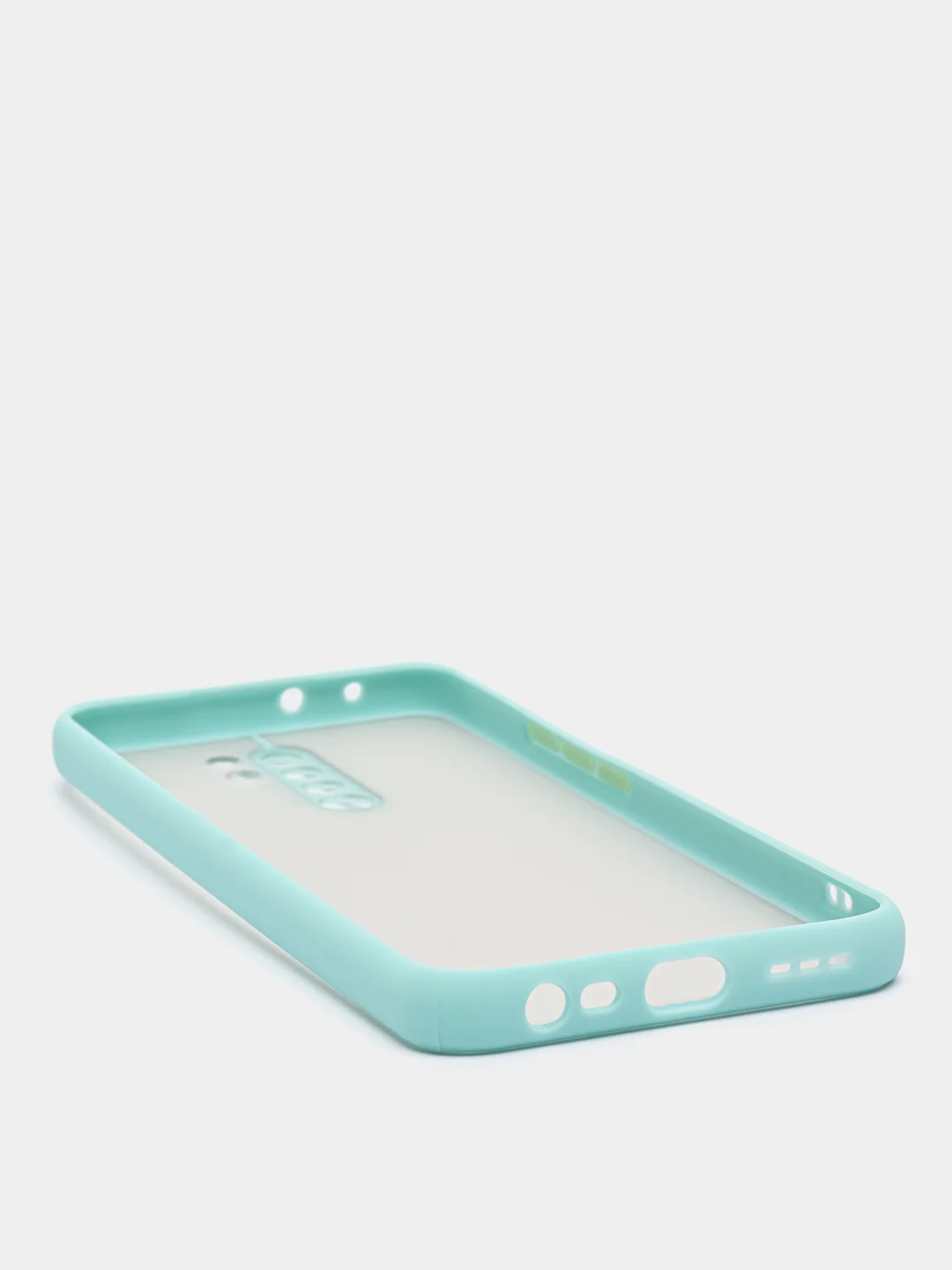 Бирюзовый чехол Xiaomi Redmi 9 (Сяоми Редми 9) пластиковый матовый с цветными кнопками