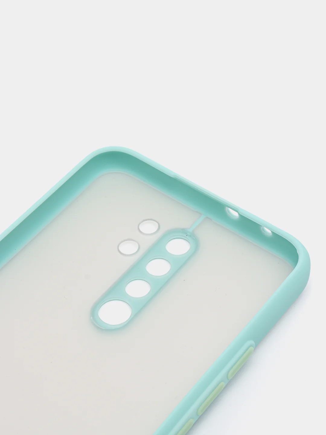 Бирюзовый чехол Xiaomi Redmi 9 (Сяоми Редми 9) пластиковый матовый с цветными кнопками