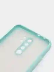 Бирюзовый чехол Xiaomi Redmi 9 (Сяоми Редми 9) пластиковый матовый с цветными кнопками