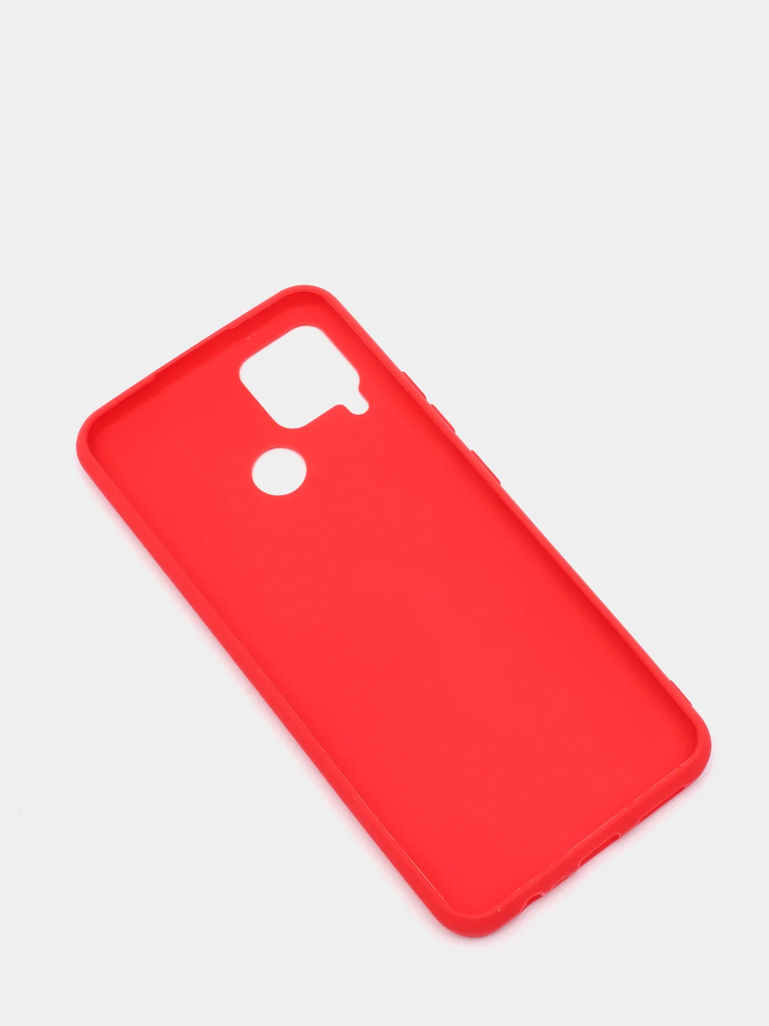 Красный чехол для Realme C15, C25, C25S (Реалми С25 / С25С), силиконовый, цветной, матовый