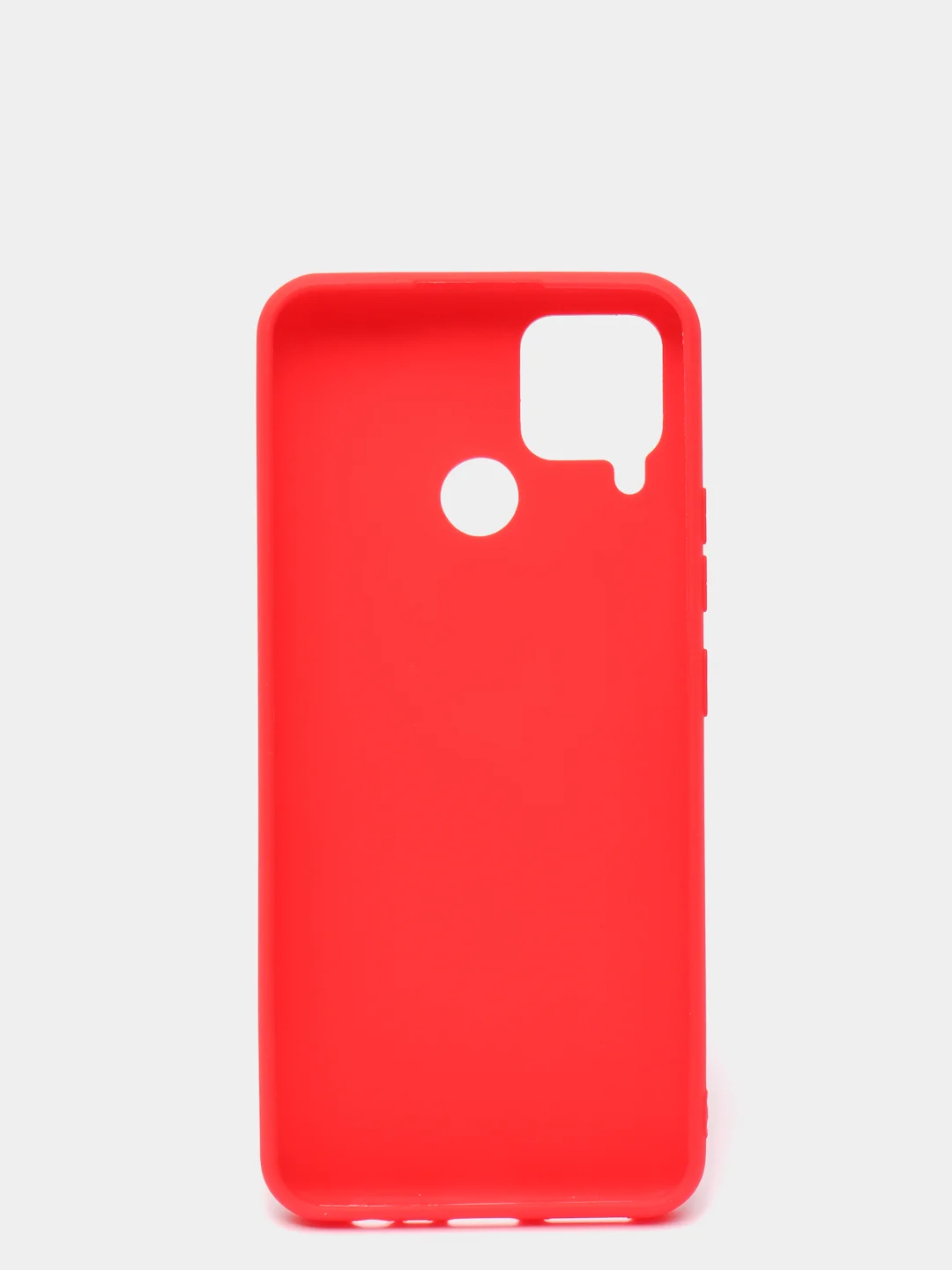 Красный чехол для Realme C15, C25, C25S (Реалми С25 / С25С), силиконовый, цветной, матовый