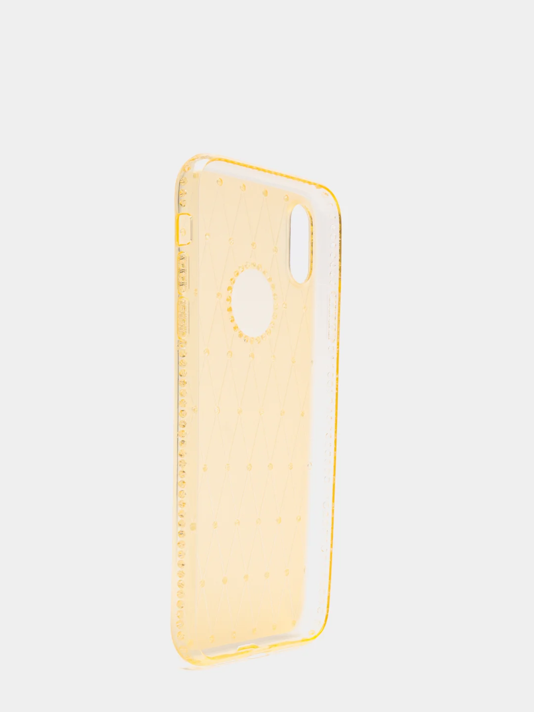 Желтый чехол для iPhone XR, прозрачный, силиконовый, со стразами
