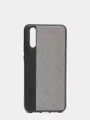 Серый чехол Huawei P20, Хуавей П20, силиконовый, под ткань