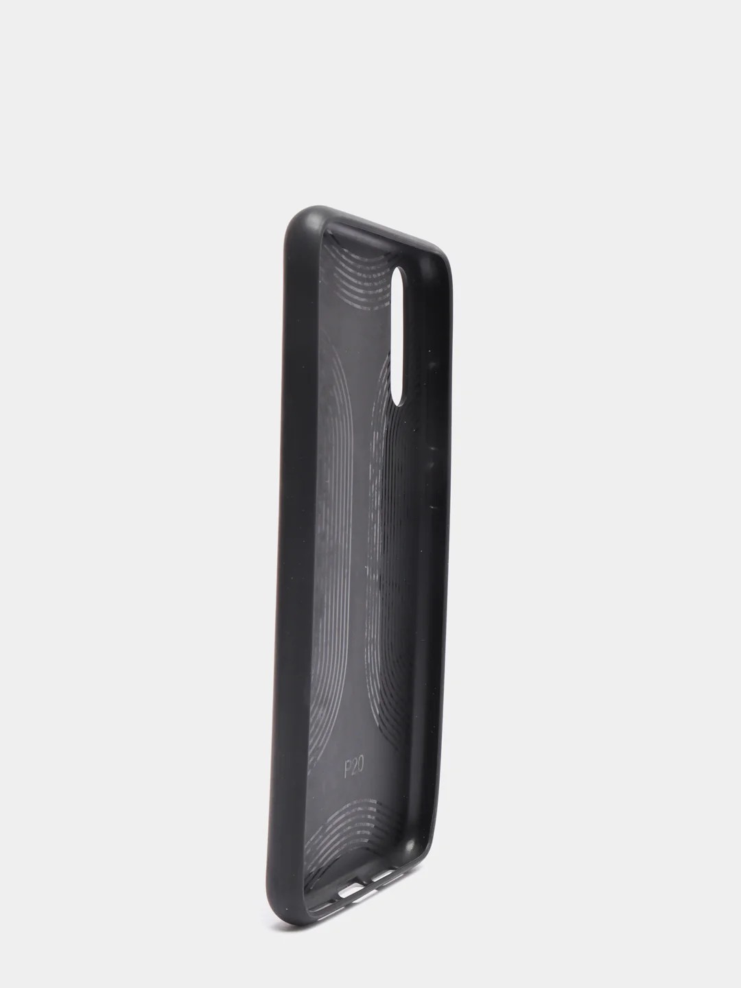 Серый чехол Huawei P20, Хуавей П20, силиконовый, под ткань