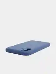Синий чехол Silicone Case iPhone 11 с защитой камеры с бархатной подкладкой