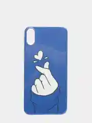 Темно-синий чехол Apple iPhone XR силиконовый с рисунком