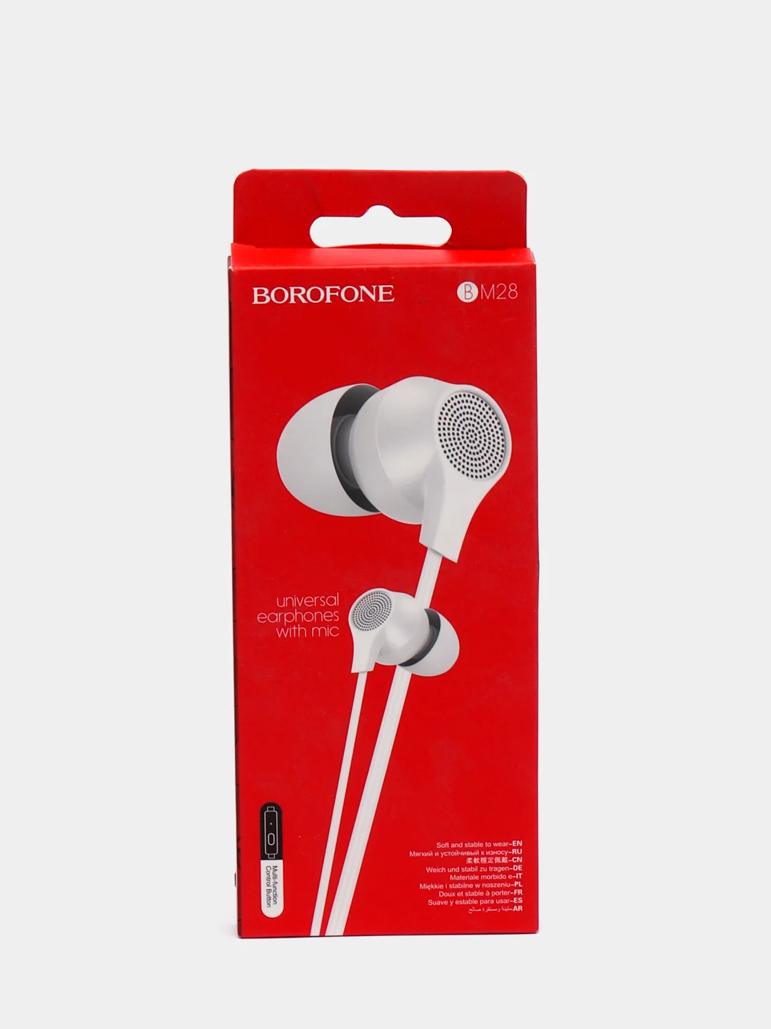 Белый наушники с микрофоном Borofone BM28 3.5mm Jack