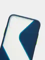 Темно-синий iphone X / XS чехол пластиковый, матовый, с кнопками