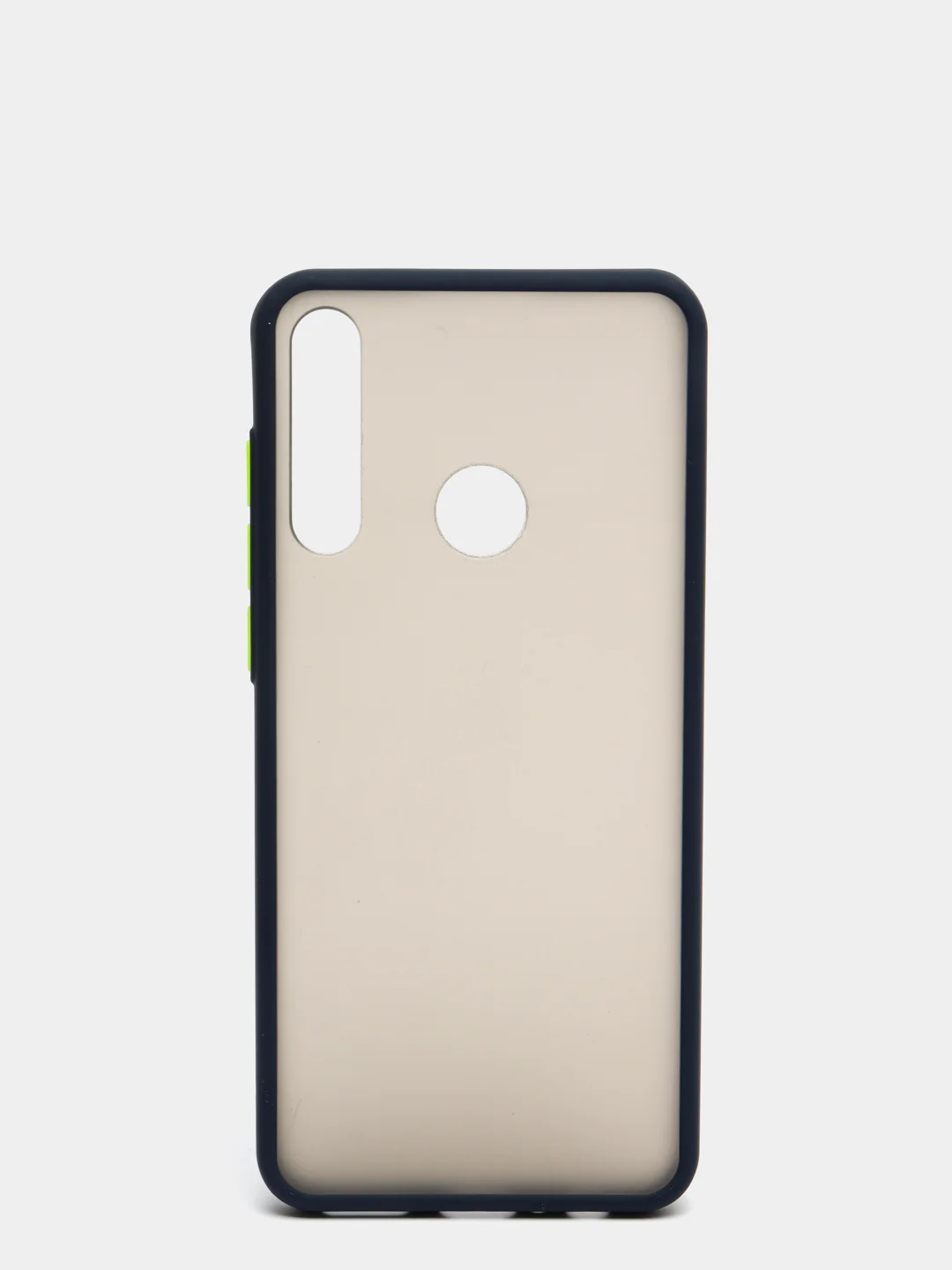 Темно-синий чехол для Huawei Y6P, Хуавей У6П пластиковый матовый с цветными кнопками
