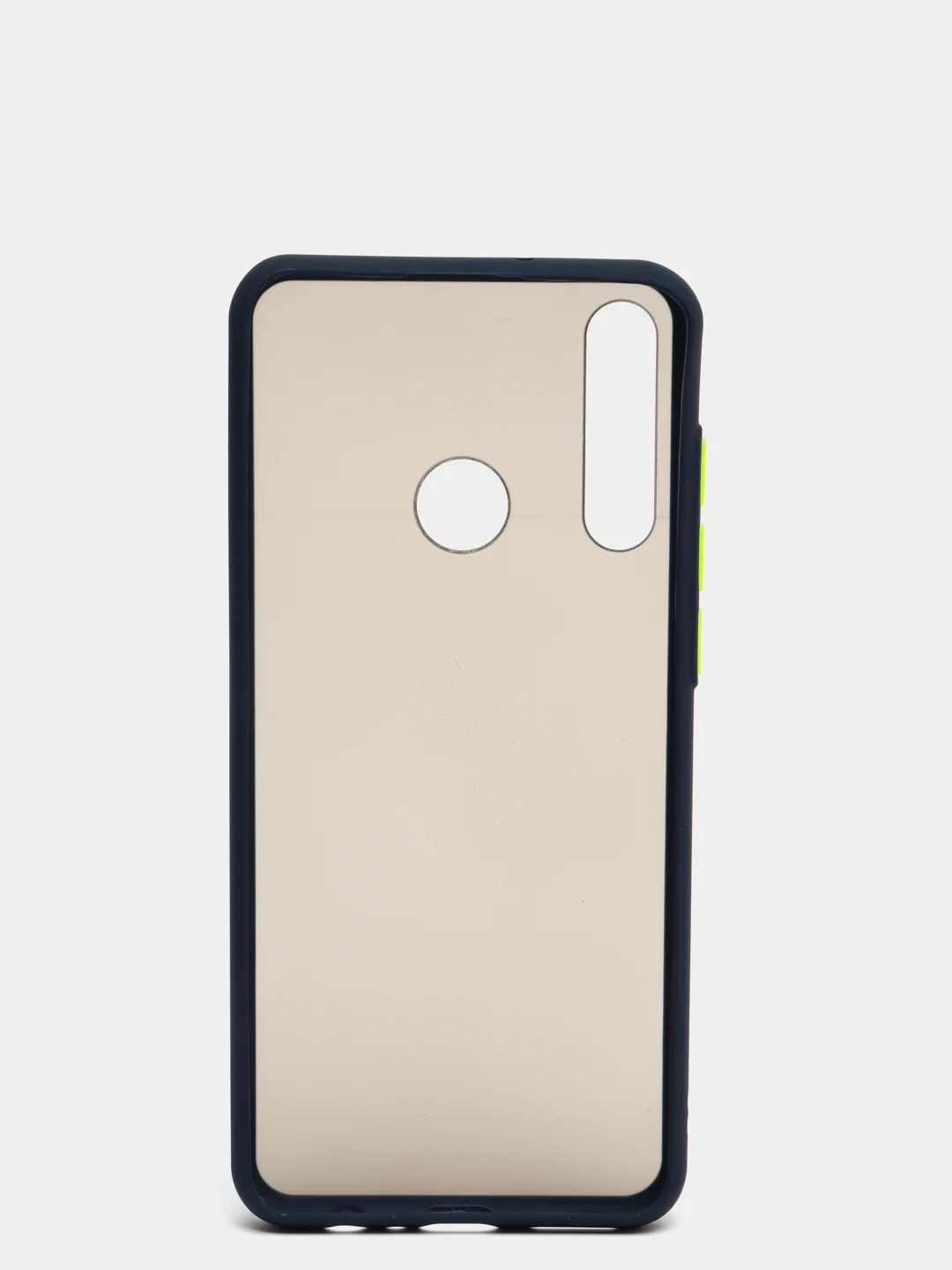 Темно-синий чехол для Huawei Y6P, Хуавей У6П пластиковый матовый с цветными кнопками
