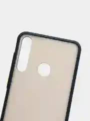 Темно-синий чехол для Huawei Y6P, Хуавей У6П пластиковый матовый с цветными кнопками