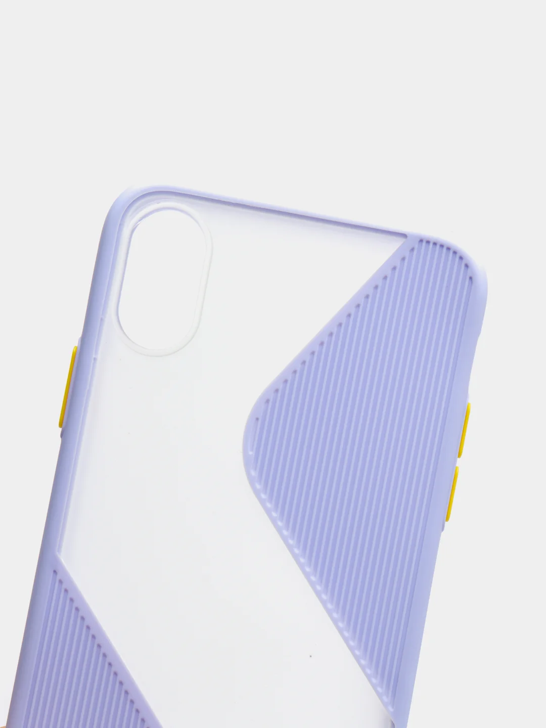 Лавандовый iphone X / XS чехол пластиковый, матовый, с кнопками