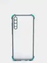 Синий меланж чехол для Huawei Y6P, Хуавей У6П пластиковый матовый с цветными кнопками