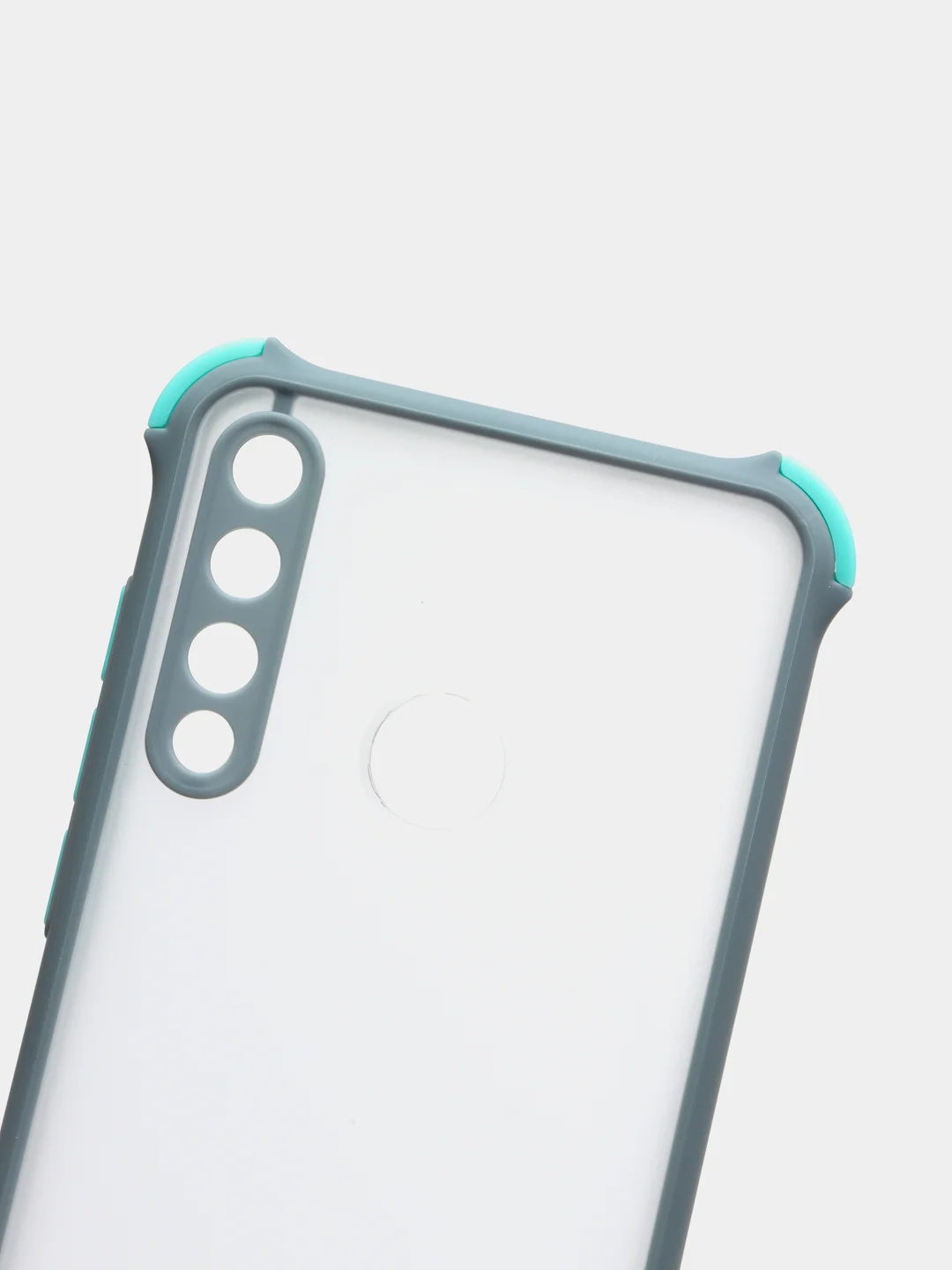 Синий меланж чехол для Huawei Y6P, Хуавей У6П пластиковый матовый с цветными кнопками