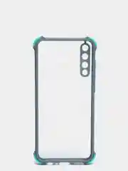 Синий меланж чехол для Huawei Y6P, Хуавей У6П пластиковый матовый с цветными кнопками