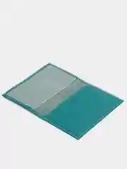Бирюзовый обложка на паспорт с картхолдером из натуральной кожи