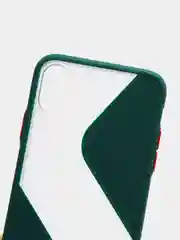 Тёмно-зелёный iphone X / XS чехол пластиковый, матовый, с кнопками
