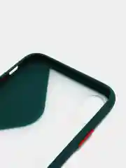 Тёмно-зелёный iphone X / XS чехол пластиковый, матовый, с кнопками
