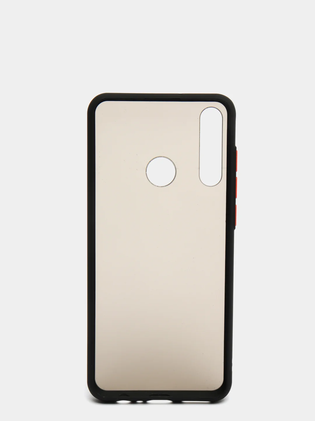 Угольный чехол для Huawei Y6P, Хуавей У6П пластиковый матовый с цветными кнопками