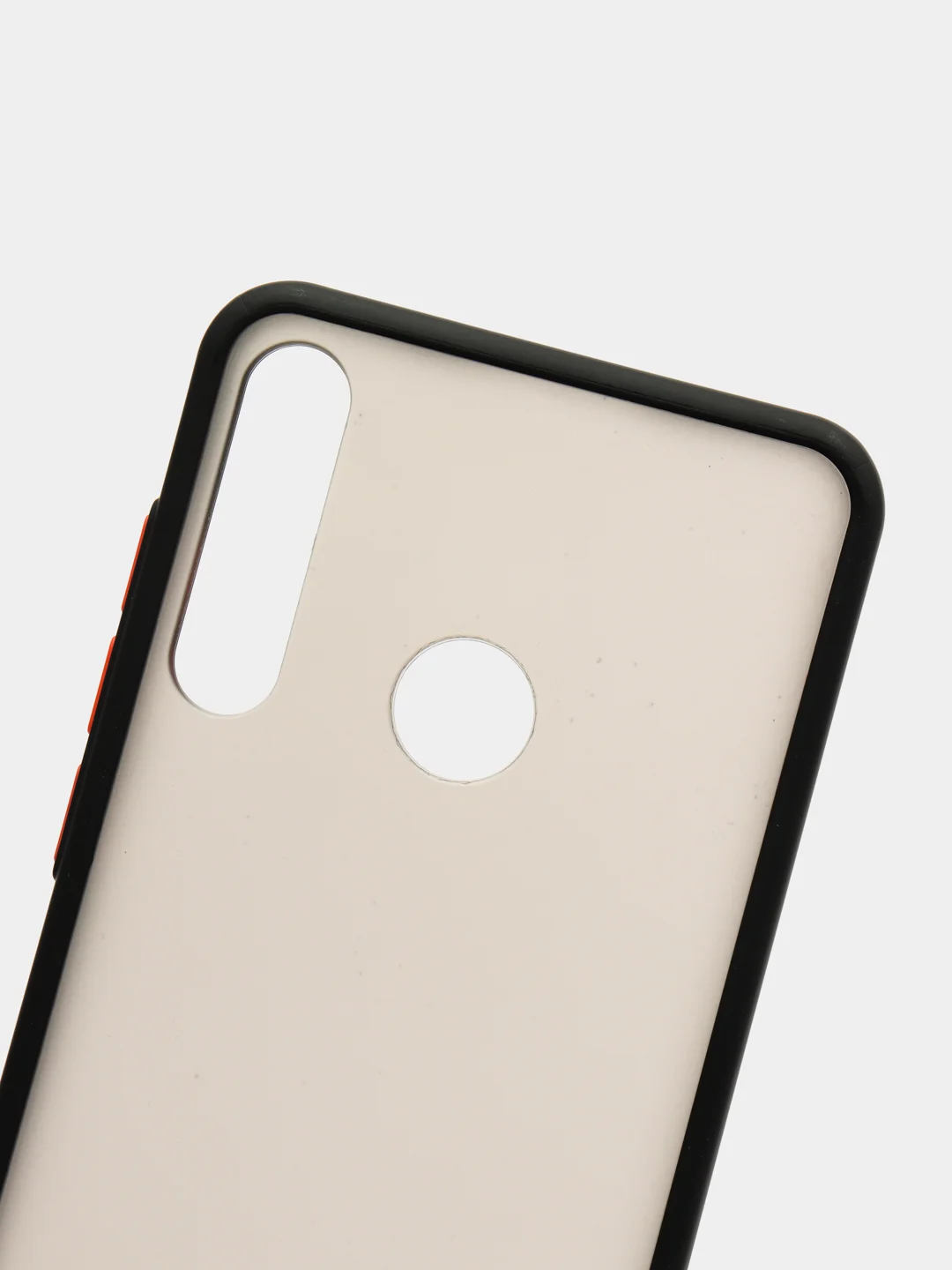 Угольный чехол для Huawei Y6P, Хуавей У6П пластиковый матовый с цветными кнопками