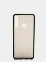 Угольный чехол для Huawei Y6P, Хуавей У6П пластиковый матовый с цветными кнопками