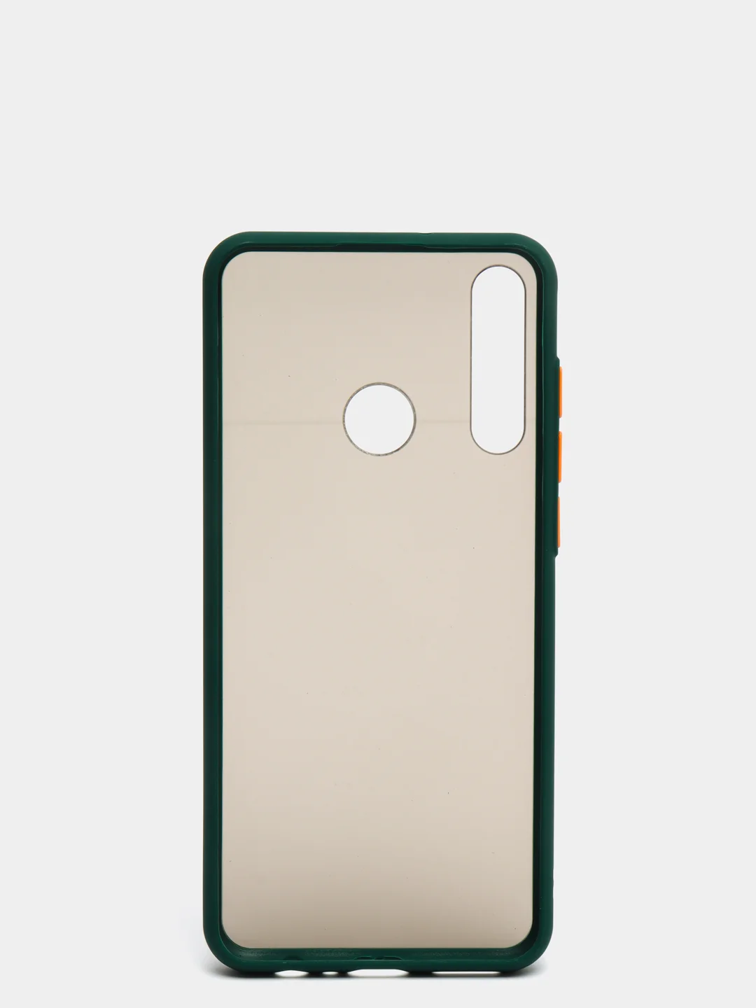 Зеленый чехол для Huawei Y6P, Хуавей У6П пластиковый матовый с цветными кнопками