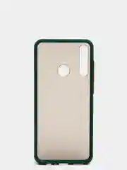 Зеленый чехол для Huawei Y6P, Хуавей У6П пластиковый матовый с цветными кнопками