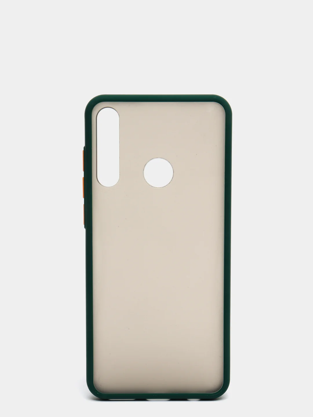 Зеленый чехол для Huawei Y6P, Хуавей У6П пластиковый матовый с цветными кнопками