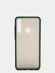 Зеленый чехол для Huawei Y6P, Хуавей У6П пластиковый матовый с цветными кнопками