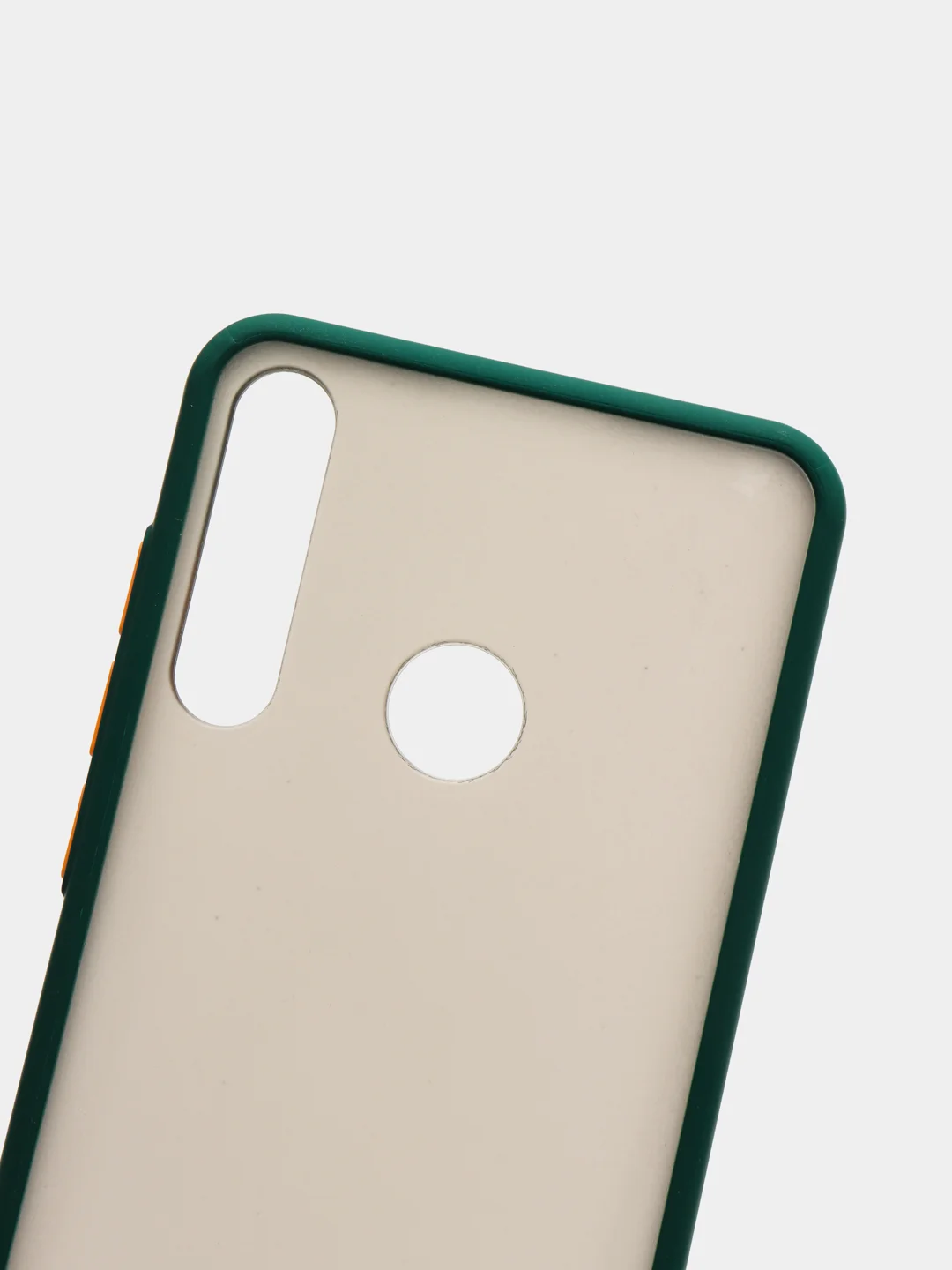 Зеленый чехол для Huawei Y6P, Хуавей У6П пластиковый матовый с цветными кнопками