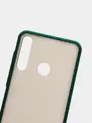 Зеленый чехол для Huawei Y6P, Хуавей У6П пластиковый матовый с цветными кнопками