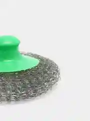 Красный мочалка с ручкой Grendy, стальная, сетчатая