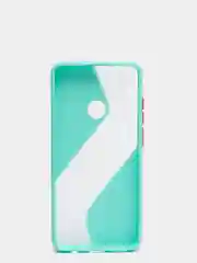 Бирюзовый чехол для Huawei Y6P, Хуавей У6П пластиковый матовый с цветными кнопками