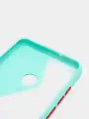Бирюзовый чехол для Huawei Y6P, Хуавей У6П пластиковый матовый с цветными кнопками