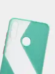 Бирюзовый чехол для Huawei Y6P, Хуавей У6П пластиковый матовый с цветными кнопками