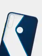 Синий чехол для Huawei Y6P, Хуавей У6П пластиковый матовый с цветными кнопками