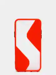 Красный iphone X / XS чехол пластиковый, матовый, с кнопками