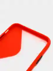 Красный iphone X / XS чехол пластиковый, матовый, с кнопками