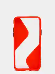 Красный iphone X / XS чехол пластиковый, матовый, с кнопками