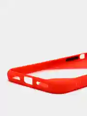 Красный iphone X / XS чехол пластиковый, матовый, с кнопками