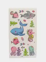 Угольный набор детских переводных тату, 10 шт/ Временная татуировка, 7 x 12 cm
