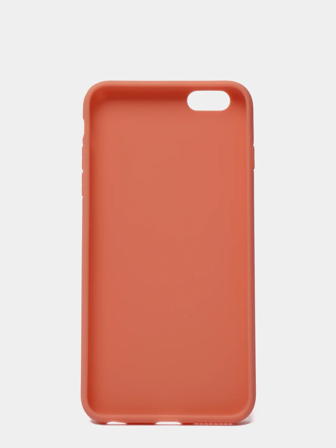 Коралловый чехол для iPhone 6s Plus силиконовый, матовый, однотонный