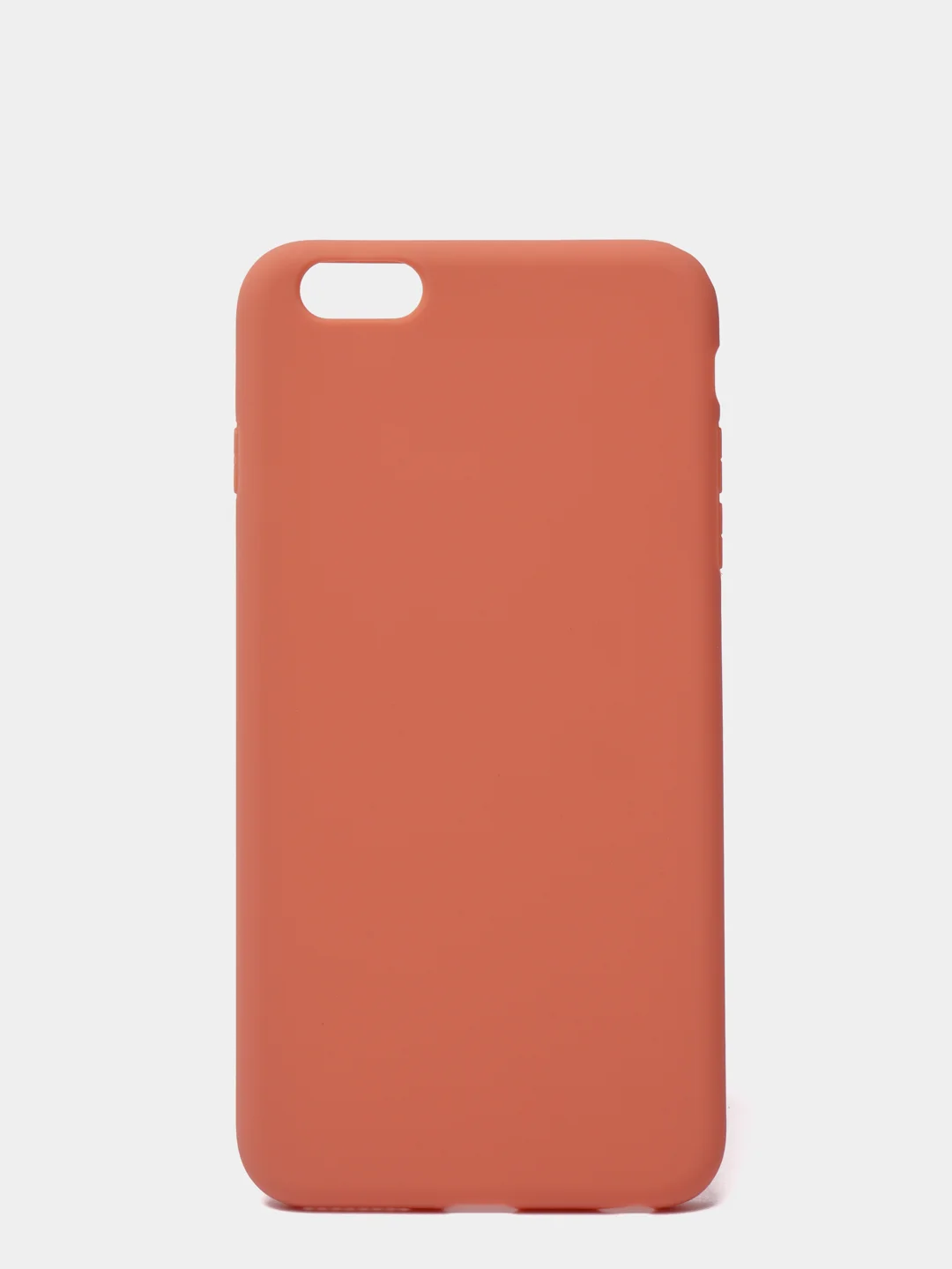 Коралловый чехол для iPhone 6s Plus силиконовый, матовый, однотонный