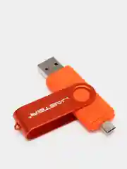 Оранжевый usb флеш-накопитель 3 в 1, Jaster 4, 16, 32,64 Гб флешка 3 в 1.для телефона и пк