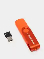 Оранжевый usb флеш-накопитель 3 в 1, Jaster 4, 16, 32,64 Гб флешка 3 в 1.для телефона и пк