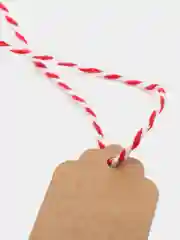 Хлопковый плетеный шнур + бирка 3х5 см для упаковки подарка