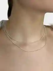 Серебряный женская цепочка на шею, минимализм