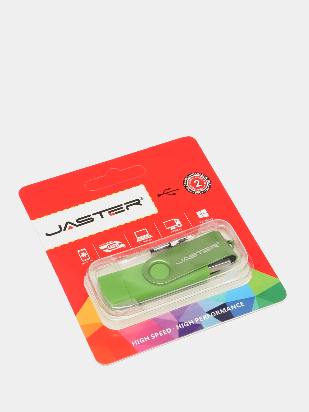 Зеленый usb флеш-накопитель 3 в 1, Jaster 4, 16, 32,64 Гб флешка 3 в 1.для телефона и пк