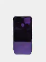 Фиолетовый зеркальный чехол-книжка с полупрозрачной панелью для Realme C12, Realme C15, Narzo 20
